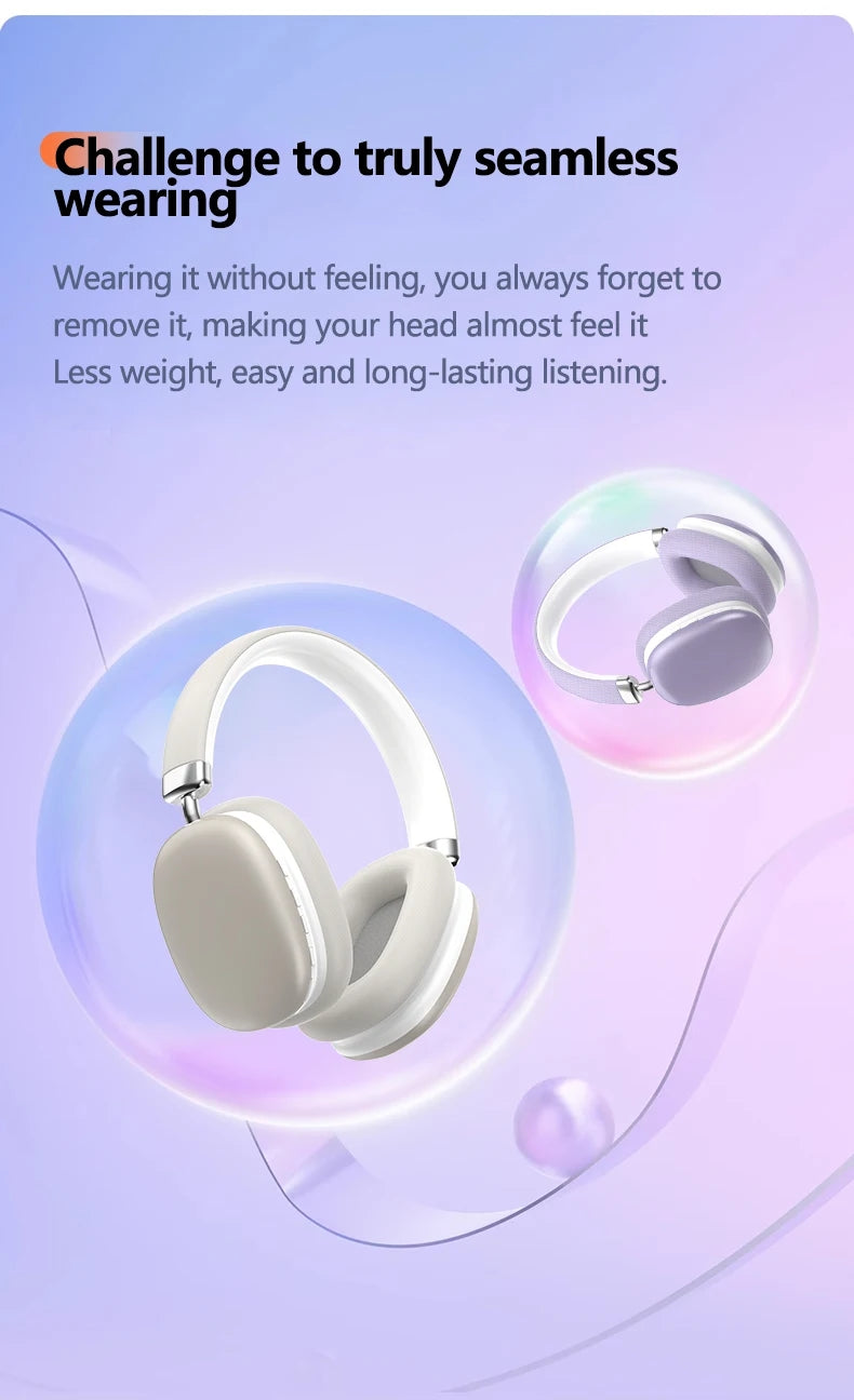 Casque stéréo supra-auriculaire sans fil Bluetooth avec basses puissantes Casque stéréo supra-auriculaire sans fil Bluetooth avec basses puissantes